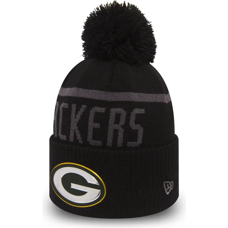 mutsen-pompon-zwart-cuff-knit-coll-van-green-bay-packers-nfl-van-new-era