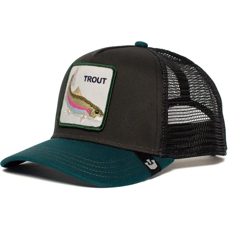 petten-gebogen-zwart-snapback-rainbow-trout-the-farm-van-goorin-bros petten-gebogen-zwart-snapback-rainbow-trout-the-farm-van-goorin-bros