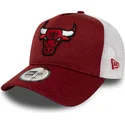 petten-gebogen-rood-verstelbaar-trucker-shadow-tech-a-frame-van-chicago-bulls-nba-van-new-era