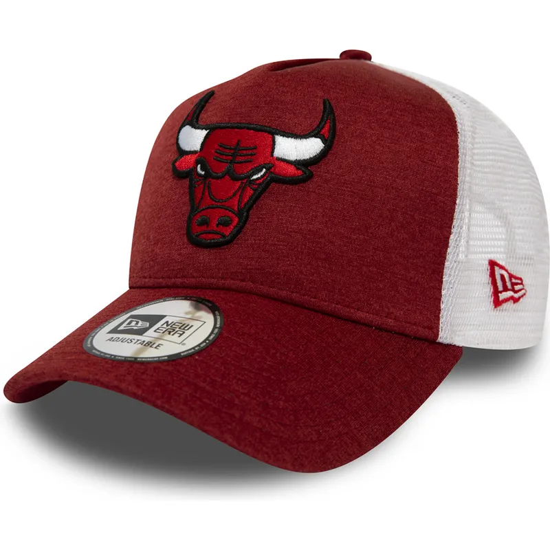 petten-gebogen-rood-verstelbaar-trucker-shadow-tech-a-frame-van-chicago-bulls-nba-van-new-era