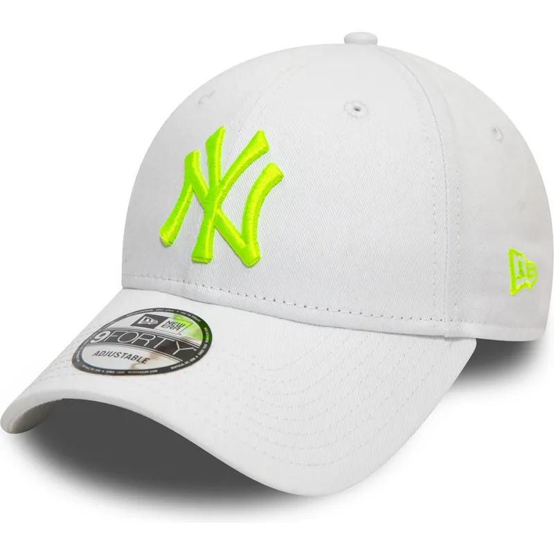 petten-gebogen-wit-verstelbaar-9forty-league-essential-neon-van-new-york-yankees-mlb-van-new-era