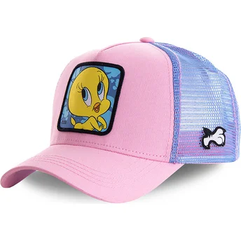 petten-gebogen-roze-snapback-twe1-tweety-looney-tunes-van-capslab