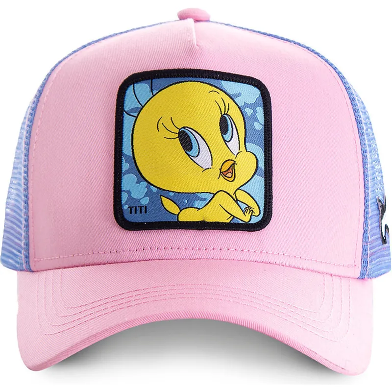 petten-gebogen-roze-snapback-twe1-tweety-looney-tunes-van-capslab