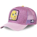 petten-gebogen-roze-snapback-purpurina-twe4-tweety-looney-tunes-van-capslab