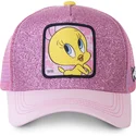 petten-gebogen-roze-snapback-purpurina-twe4-tweety-looney-tunes-van-capslab