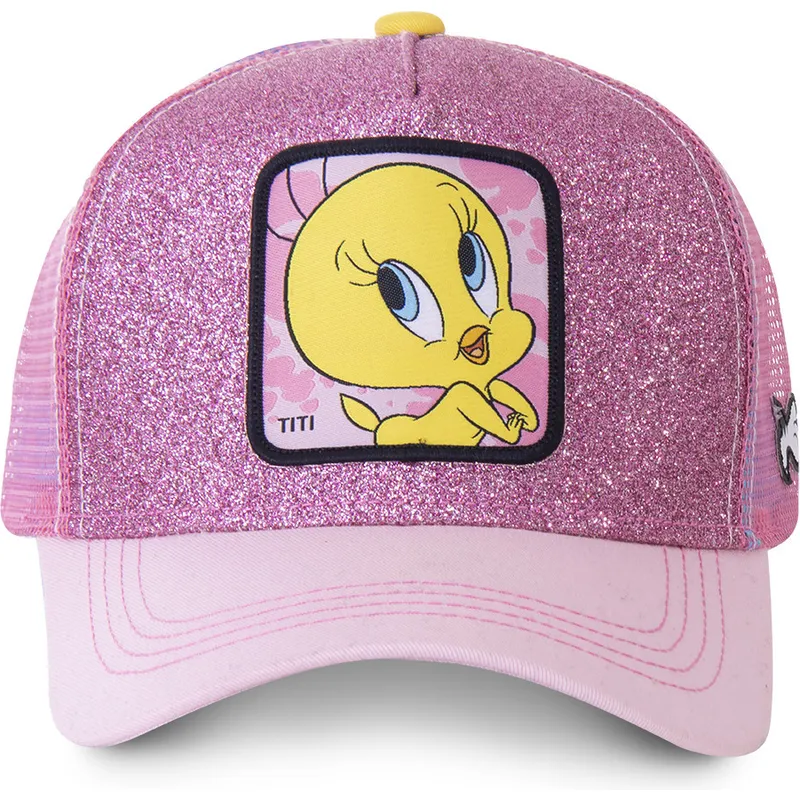 petten-gebogen-roze-snapback-purpurina-twe4-tweety-looney-tunes-van-capslab petten-gebogen-roze-snapback-purpurina-twe4-tweety-looney-tunes-van-capslab