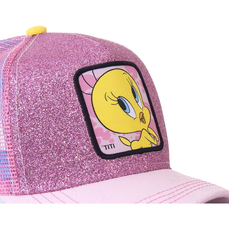 petten-gebogen-roze-snapback-purpurina-twe4-tweety-looney-tunes-van-capslab petten-gebogen-roze-snapback-purpurina-twe4-tweety-looney-tunes-van-capslab