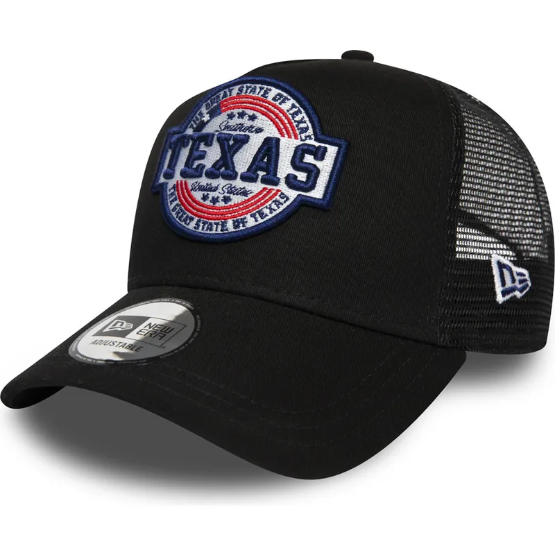 petten-gebogen-zwart-snapback-a-frame-usa-patch-texas-van-new-era