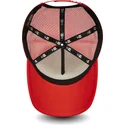 petten-gebogen-rood-snapback-a-frame-usa-patch-california-van-new-era