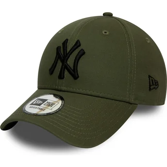 petten-gebogen-groen-verstelbaar-9forty-league-essential-van-new-york-yankees-mlb-van-new-era