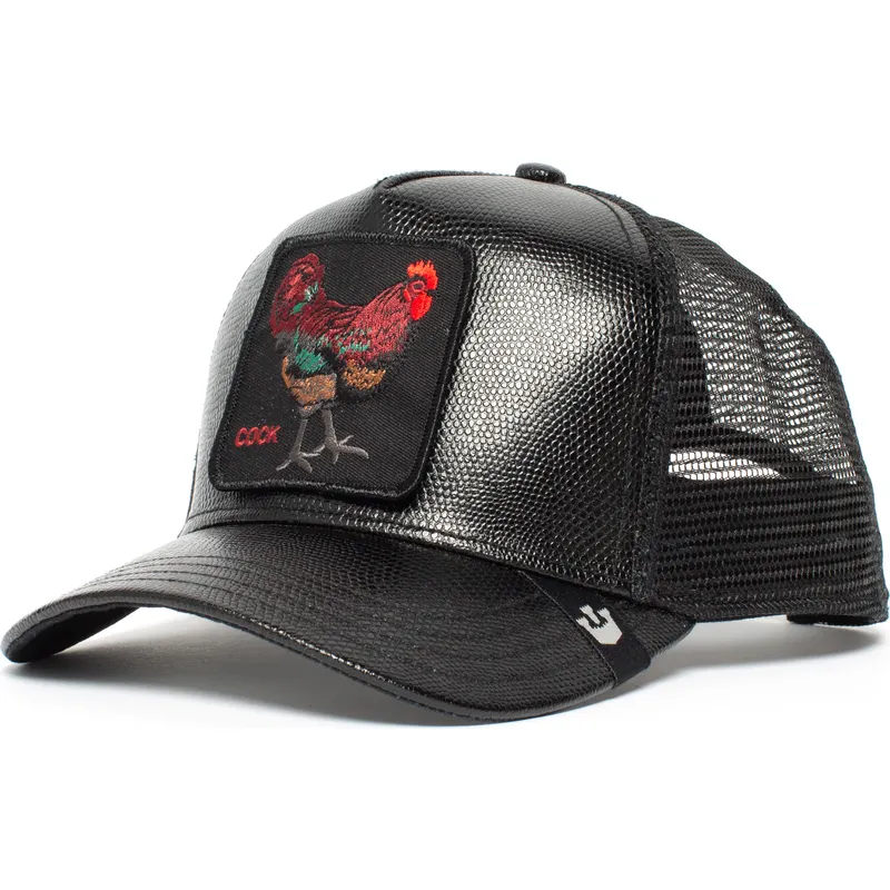 petten-gebogen-zwart-snapback-big-rooster-the-farm-van-goorin-bros