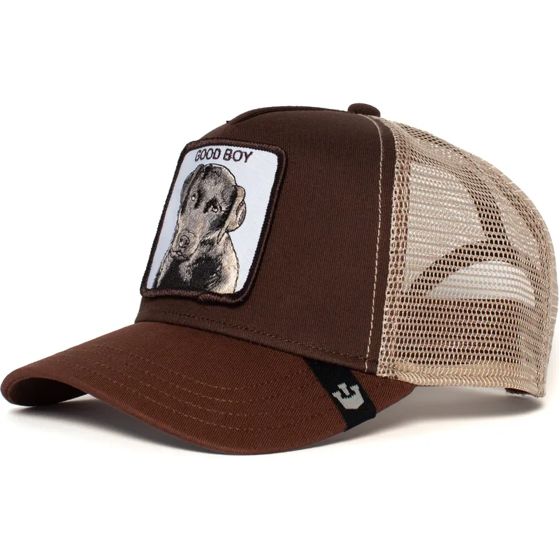 petten-gebogen-bruin-snapback-voor-kinderen-puppy-dog-eyes-the-farm-van-goorin-bros