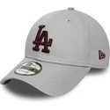petten-gebogen-grijs-verstelbaar-9forty-essential-van-los-angeles-dodgers-mlb-van-new-era