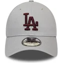 petten-gebogen-grijs-verstelbaar-9forty-essential-van-los-angeles-dodgers-mlb-van-new-era