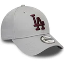petten-gebogen-grijs-verstelbaar-9forty-essential-van-los-angeles-dodgers-mlb-van-new-era
