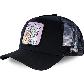 Petten gebogen zwart snapback LOO1 Rick en Morty van Capslab