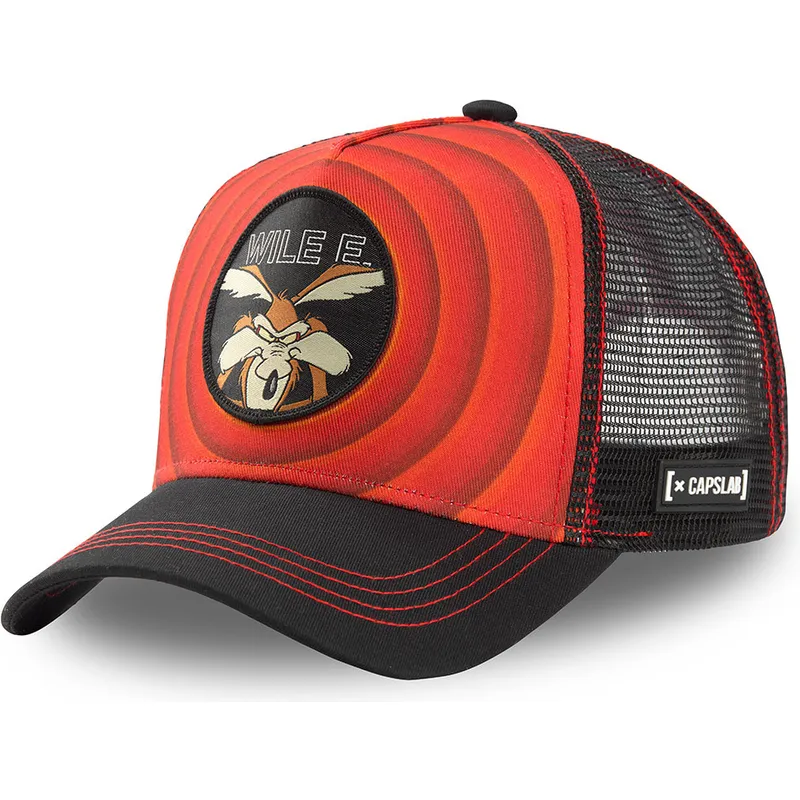 petten-gebogen-rood-snapback-bullseye-color-rings-wil1-coyote-looney-tunes-van-capslab