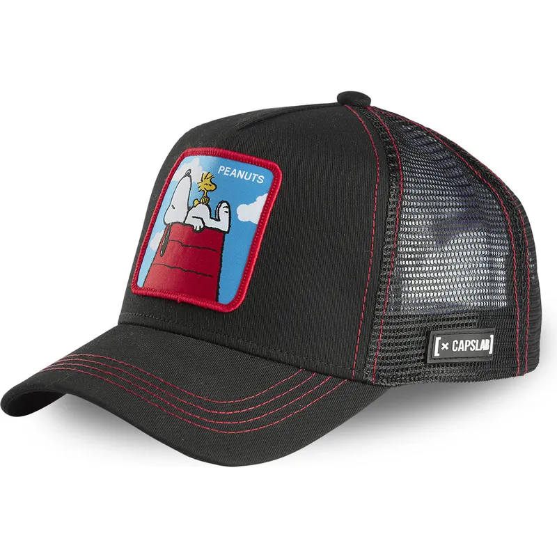 petten-gebogen-zwart-snapback-casa-pcl-snoopy-en-emilio-peanuts-van-capslab