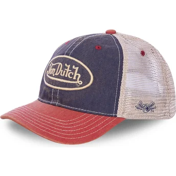 Petten gebogen marineblauw snapback MAC2 van Von Dutch