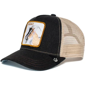 Petten gebogen zwart snapback G.O.A.T. The Farm van Goorin Bros.