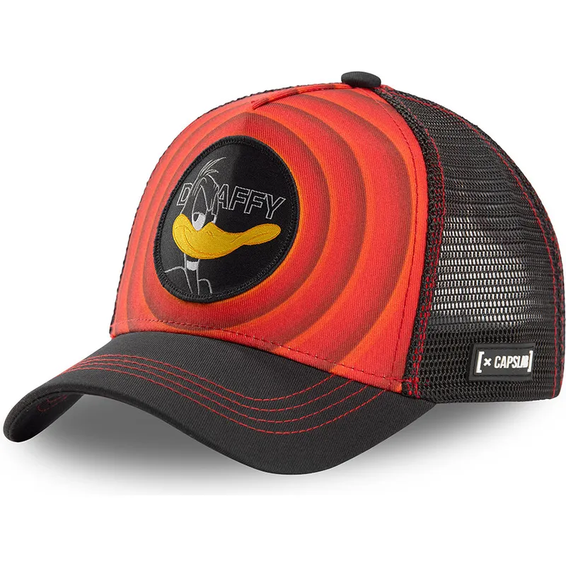 petten-gebogen-rood-snapback-bullseye-color-rings-loo-daf1-daffy-duck-looney-tunes-van-capslab petten-gebogen-rood-snapback-bullseye-color-rings-loo-daf1-daffy-duck-looney-tunes-van-capslab