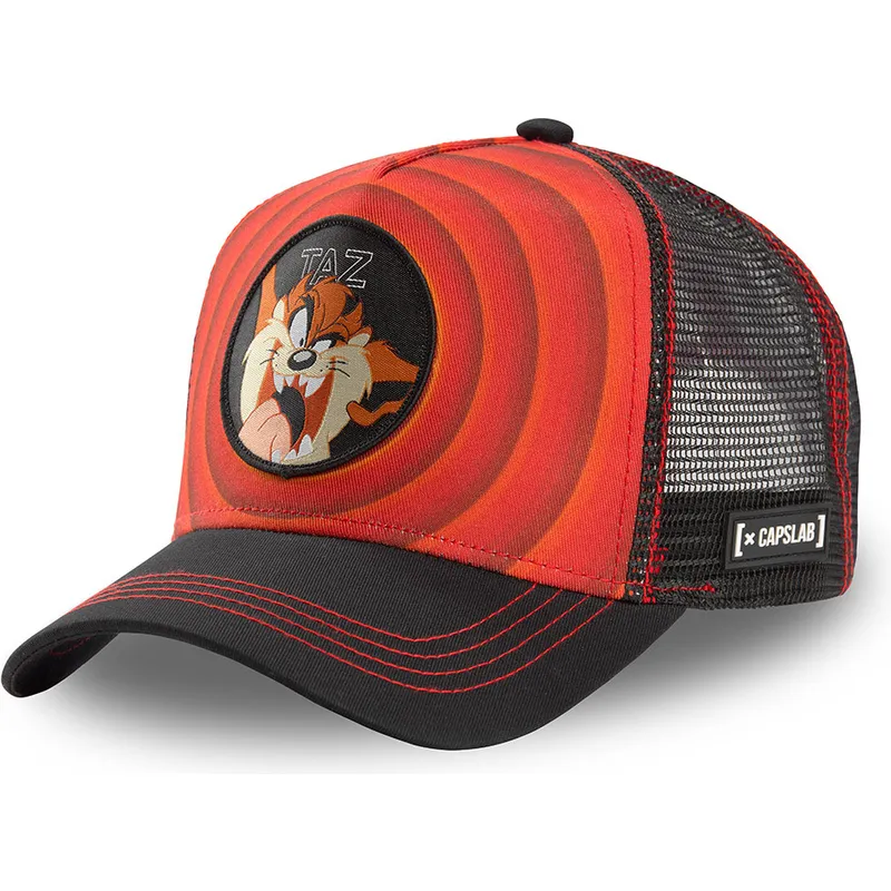 petten-gebogen-rood-snapback-tasmaanse-duivel-looney-tunes-van-capslab