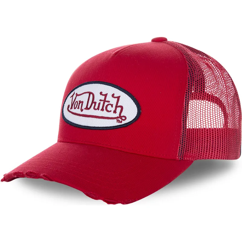 petten-gebogen-rood-snapback-voor-kinderen-kidfresh1-van-von-dutch