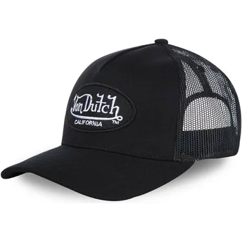 Petten gebogen zwart snapback voor kinderen KID_LOFB van Von Dutch