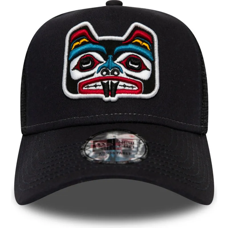 petten-gebogen-marineblauw-snapback-bear-tattoo-pack-a-frame-van-new-era