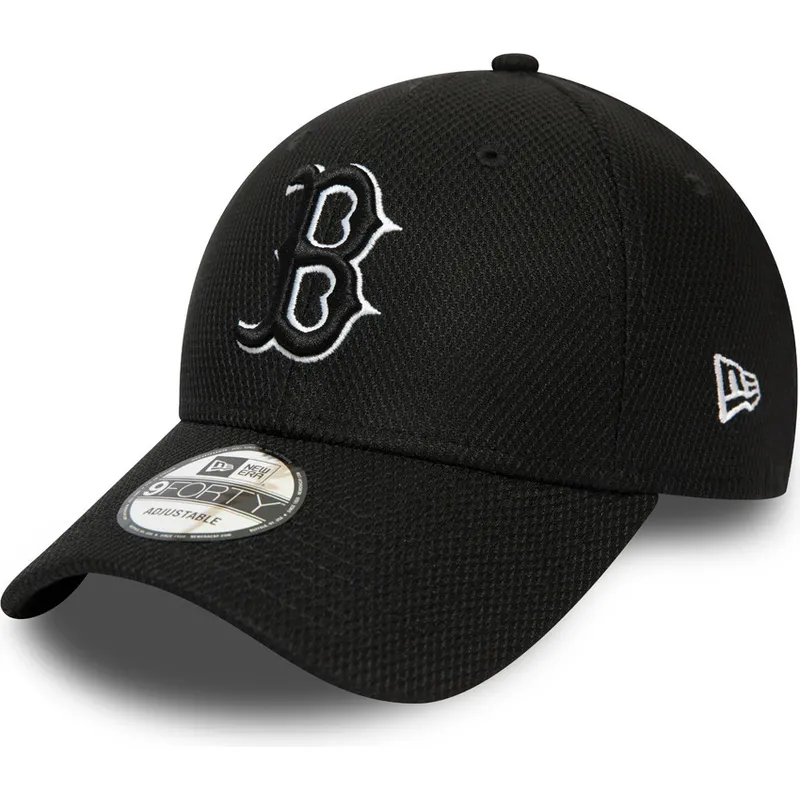 petten-gebogen-zwart-verstelbaar-9forty-diamond-era-essential-van-boston-red-sox-mlb-van-new-era