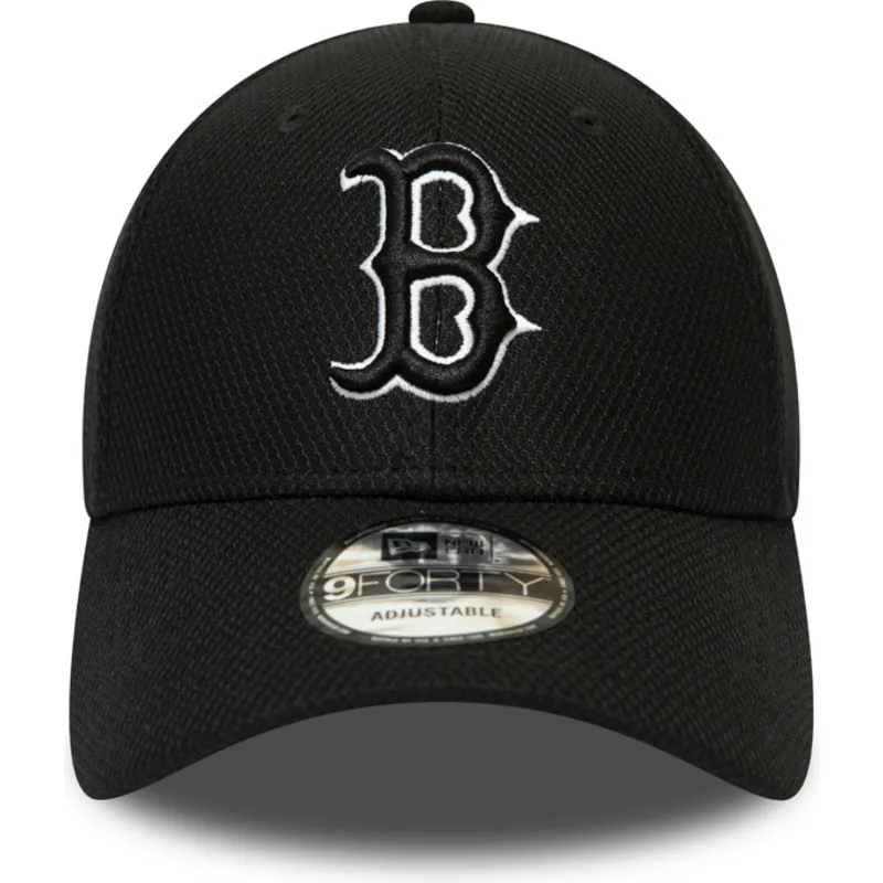 petten-gebogen-zwart-verstelbaar-9forty-diamond-era-essential-van-boston-red-sox-mlb-van-new-era