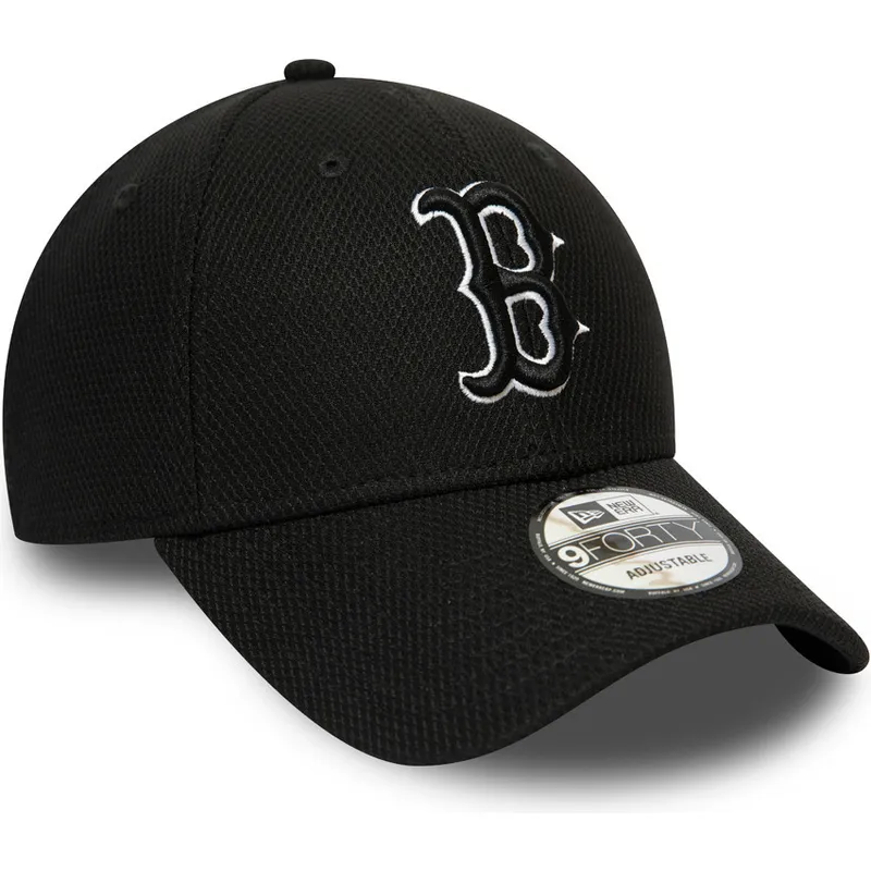 petten-gebogen-zwart-verstelbaar-9forty-diamond-era-essential-van-boston-red-sox-mlb-van-new-era