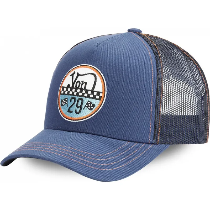 petten-gebogen-blauw-snapback-adam-blu-van-von-dutch