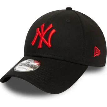 Petten gebogen zwart verstelbaar 9FORTY League Essential van New York Yankees MLB van New Era