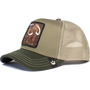petten-gebogen-groen-snapback-wooly-mammoth-the-farm-van-goorin-bros