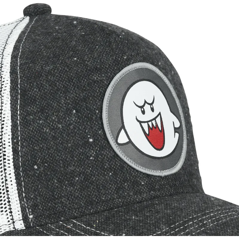 petten-gebogen-zwart-snapback-pow2-bros-spook-boo-super-mario-bros-van-capslab