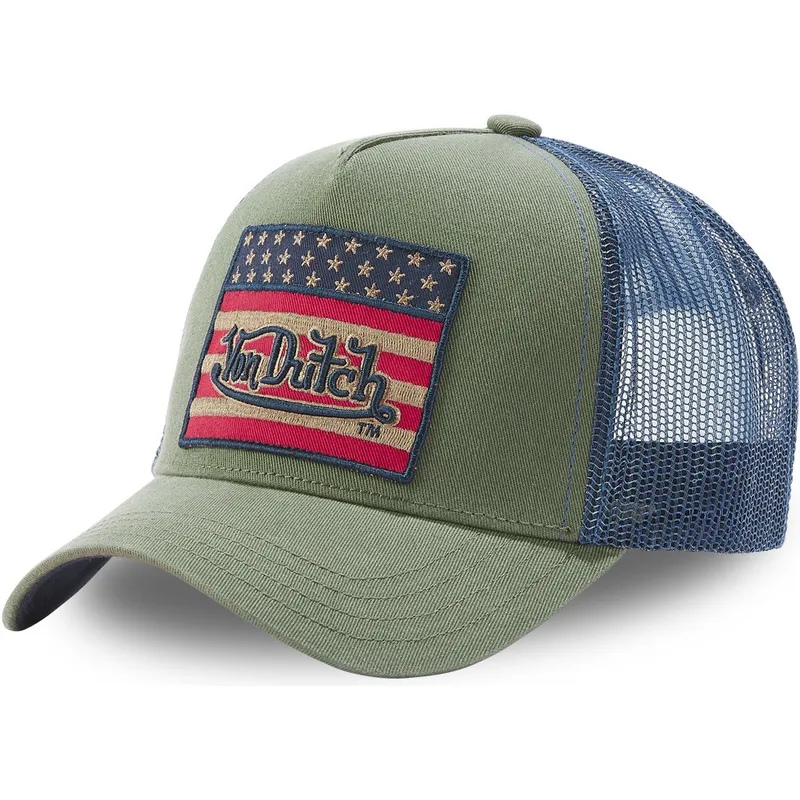 petten-gebogen-groen-snapback-flag-k-van-von-dutch