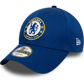 Petten gebogen blauw snapback 9FORTY Chelsea Football Club van Chelsea Football Club Premier League van New Era