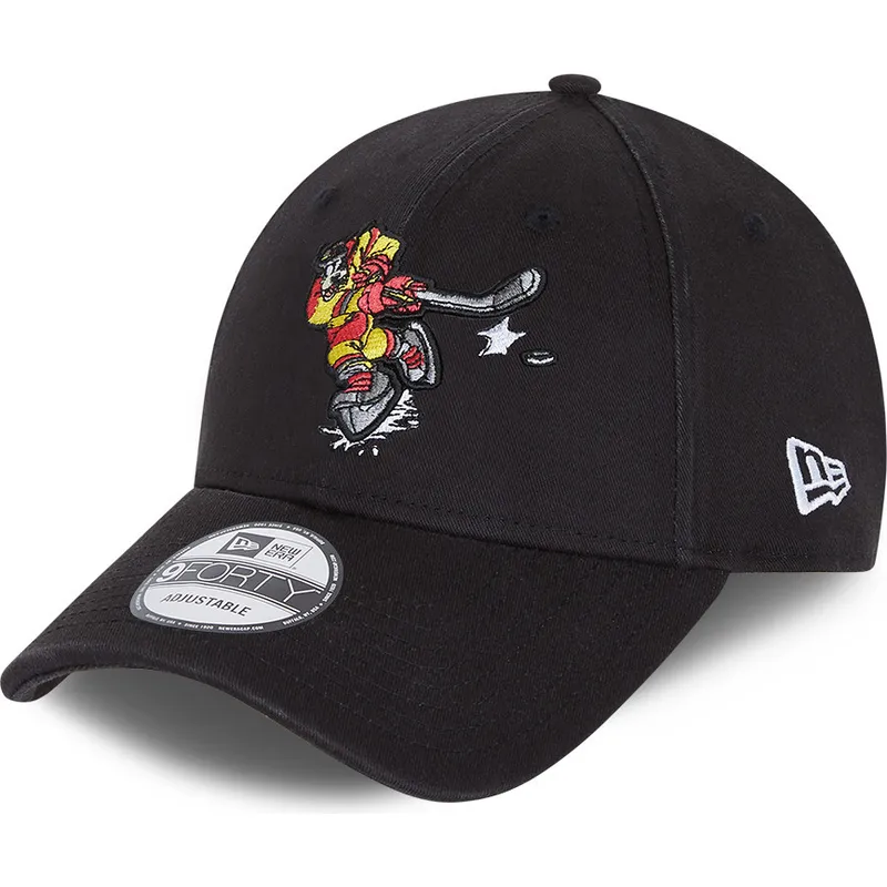 petten-gebogen-zwart-verstelbaar-9forty-character-sports-ice-hockey-van-new-era