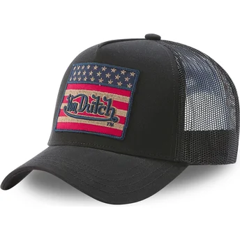 Petten gebogen zwart snapback FLAG NR van Von Dutch