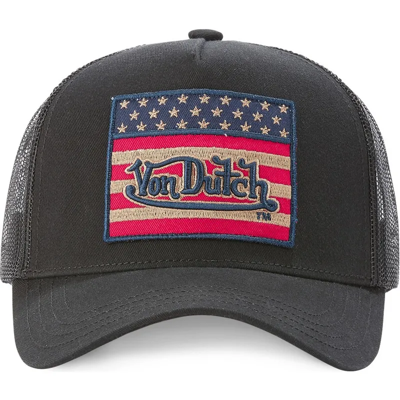 petten-gebogen-zwart-snapback-flag-nr-van-von-dutch