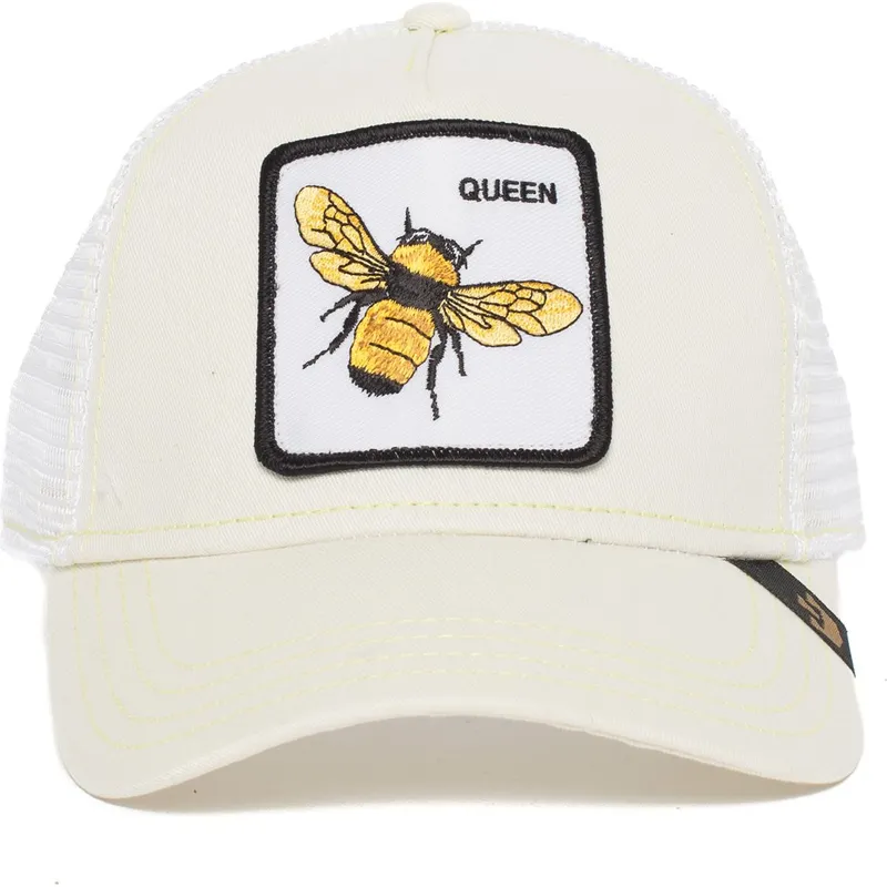 petten-gebogen-wit-snapback-queen-bee-the-farm-van-goorin-bros petten-gebogen-wit-snapback-queen-bee-the-farm-van-goorin-bros