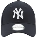 petten-gebogen-marineblauw-verstelbaar-9forty-the-league-van-new-york-yankees-mlb-van-new-era