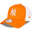 petten-gebogen-oranje-snapback-a-frame-tonal-mesh-van-new-york-yankees-mlb-van-new-era