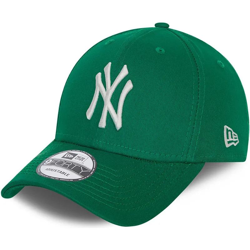 petten-gebogen-groen-verstelbaar-9forty-league-essential-van-new-york-yankees-mlb-van-new-era