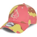 petten-gebogen-camouflage-verstelbaar-rosa-rosa-9forty-van-los-angeles-dodgers-mlb-van-new-era