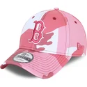 petten-gebogen-camouflage-verstelbaar-rosa-rosa-9forty-van-boston-red-sox-mlb-van-new-era