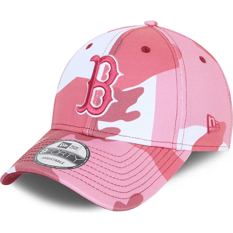 petten-gebogen-camouflage-verstelbaar-rosa-rosa-9forty-van-boston-red-sox-mlb-van-new-era