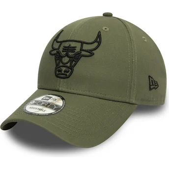 petten-gebogen-groen-verstelbaar-9forty-league-essential-van-chicago-bulls-nba-van-new-era
