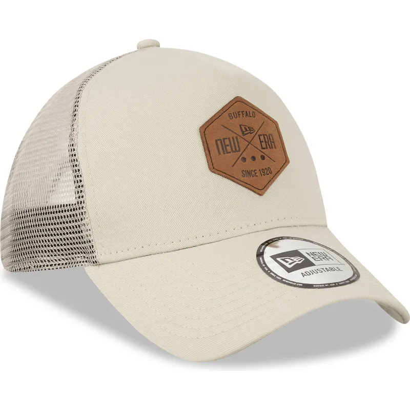 petten-gebogen-grijs-snapback-a-frame-9forty-heritage-patch-van-new-era